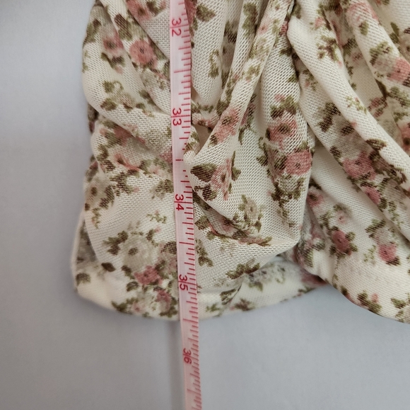 Haute Monde Floral Ruched Body Mini Dress size L - Picture 5 of 8